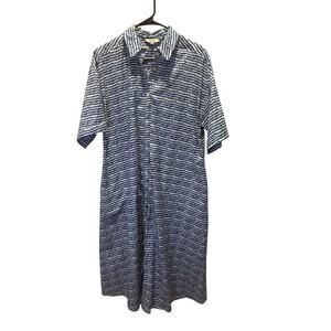 Tucker The Sarah Shirtdress in Blue Cobalt Sound Size Medium 100% Cotton